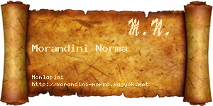 Morandini Norma névjegykártya